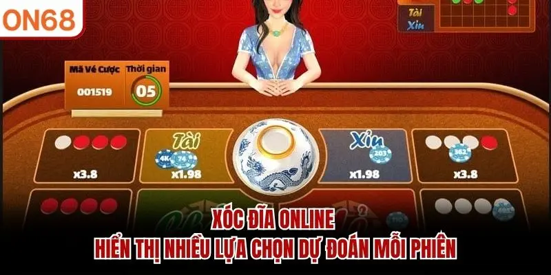 Xóc Đĩa online hiển thị nhiều lựa chọn dự đoán mỗi phiên